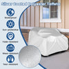 Kids car cover made of silver coated polyester taffeta, weather-resistant and snug fit, ideal for outdoor toy.