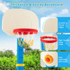 Kids basketball hoop stand with adjustable height, durable HDPE material, and weather-resistant design for indoor and.