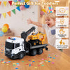 Licensed Scania construction truck set features lights, sounds, and adjustable parts for imaginative play and roleplay fun.