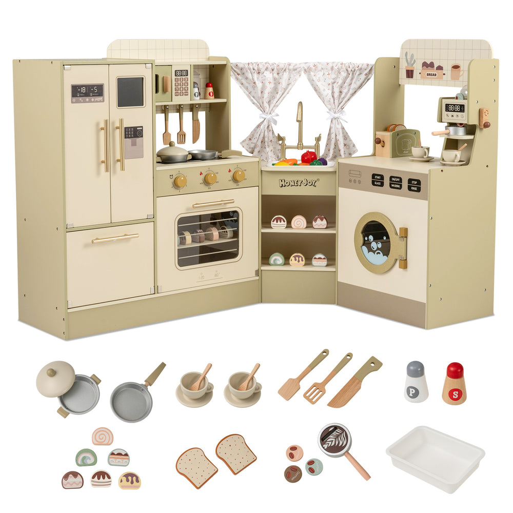 Kids Corner Play Kitchen with Faucet and Dishwasher and Stoves - Gallery View 4 of 11