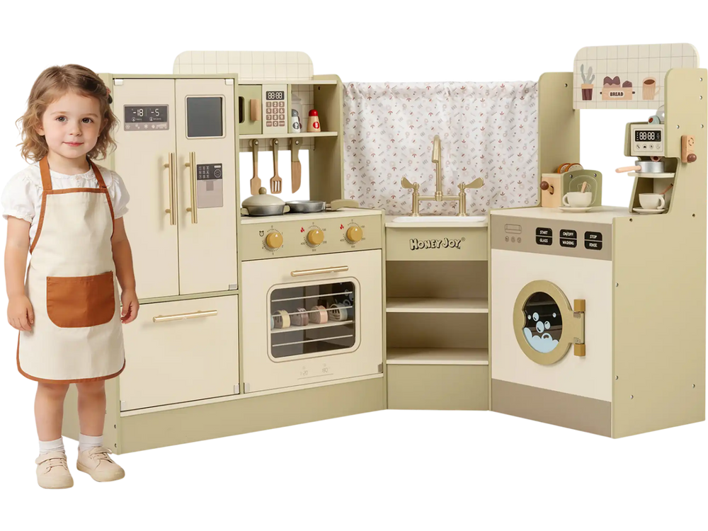 Kids Corner Play Kitchen with Faucet and Dishwasher and Stoves - Gallery View 1 of 11