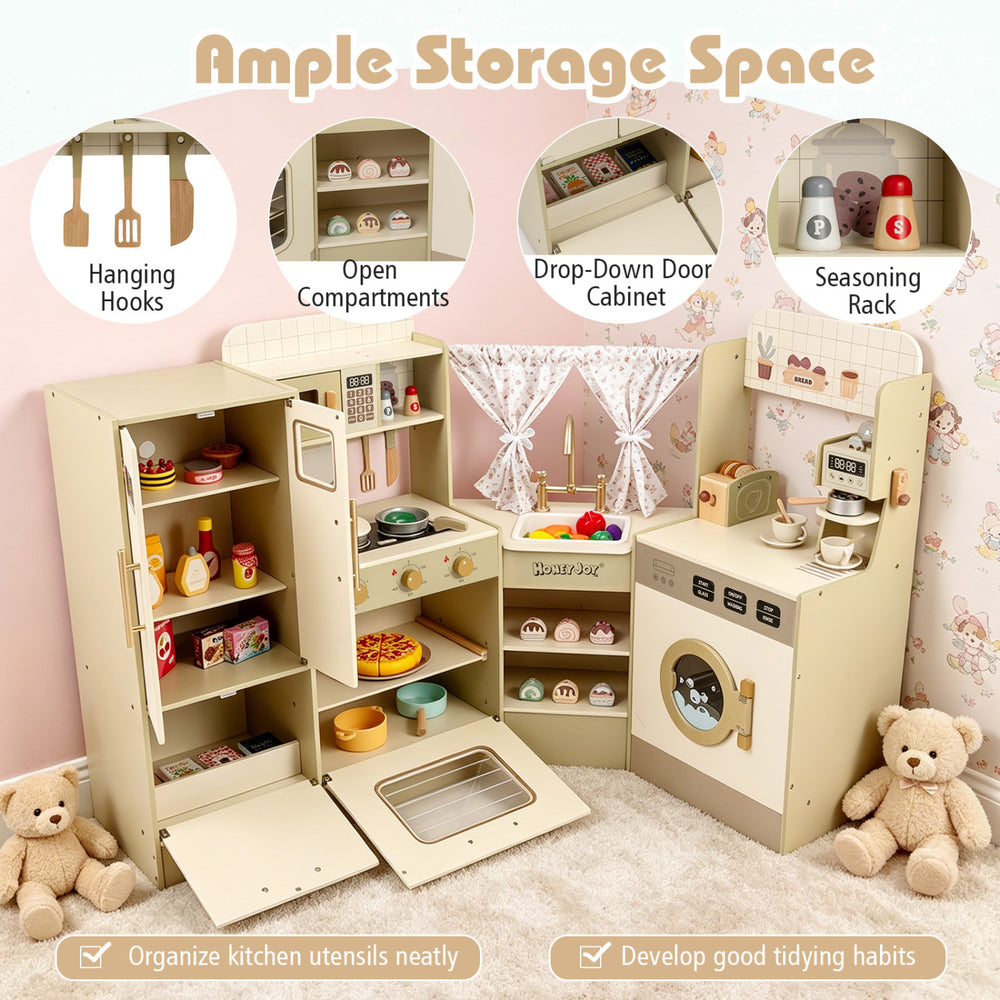 Kids Corner Play Kitchen with Faucet and Dishwasher and Stoves - Gallery View 8 of 11
