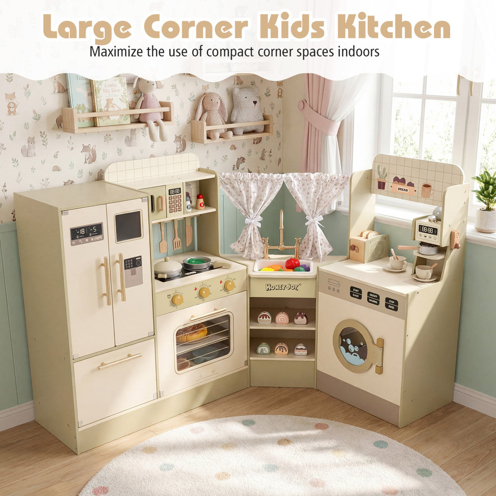 Kids Corner Play Kitchen with Faucet and Dishwasher and Stoves - Gallery View 6 of 11