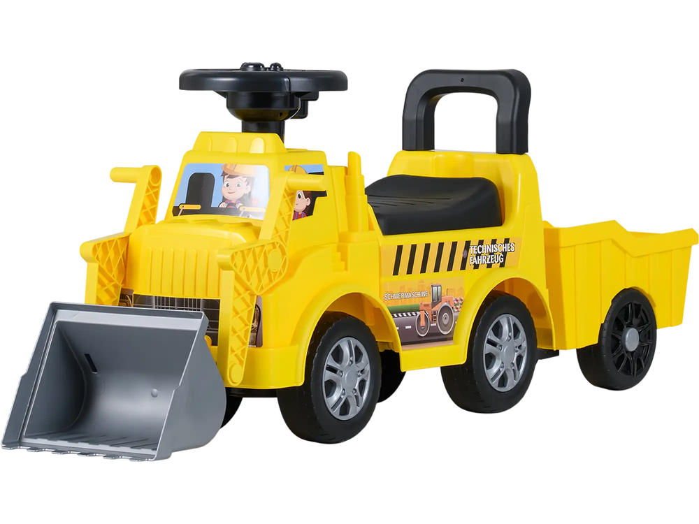 Kids Digger Ride on Truck with Shovel and Under-Seat Compartment