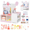 Kids doctor play set in pink showcasing a medical carrying case and accessories, ideal for role-playing and learning.