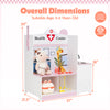 Kids doctor play set in pink with adjustable height bar, storage compartments, and 27 accessories for imaginative play.