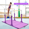 Kids Double Horizontal Bars Gymnastic Training Parallel Bars Adjustable-Purple - Gallery View 1 of 8