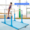 Kids Double Horizontal Bars Gymnastic Training Parallel Bars Adjustable-Blue - Gallery View 1 of 8