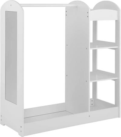 Costway Kids Dress-Up Wardrobe Closet w/ Mirror 52419378 New
