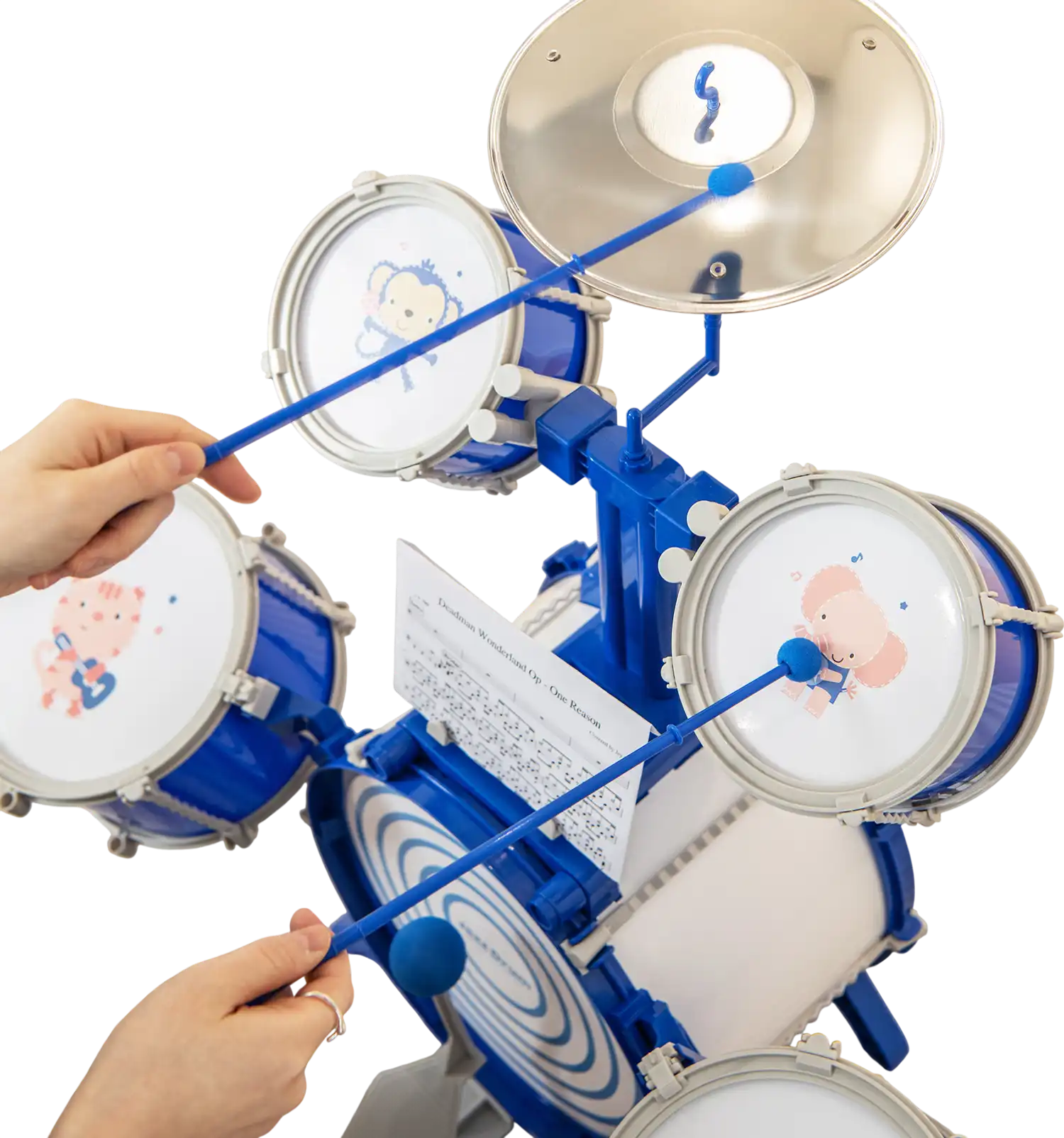 Costway Kids Drum Set Educational Percussion Musical Instrument Toy Blue 84526739 New