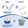 Kids drum set featuring a blue bass drum, detachable drums, and sturdy construction for educational musical play.
