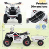 6V Kids Electric ATV Quad Car with detachable trailer, showcasing dimensions for optimal outdoor fun and safety.