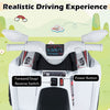 Close-up of the 6V Kids Electric ATV's control panel featuring power button and forward/reverse switch for realistic.
