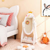 Kids Full Length Mirror with 360 Degree Rotatable Design and Shelf-White - Gallery View 1 of 9