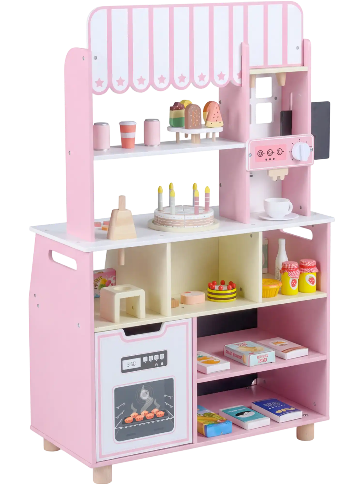 Costway Kids Ice Cream Shop Playset w/ 27 Accessories Ice Cream Machine 28184353 New