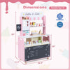 Kids ice cream shop in pink includes a tiny ice cream maker and detachable cakes for hands-on role-playing fun.