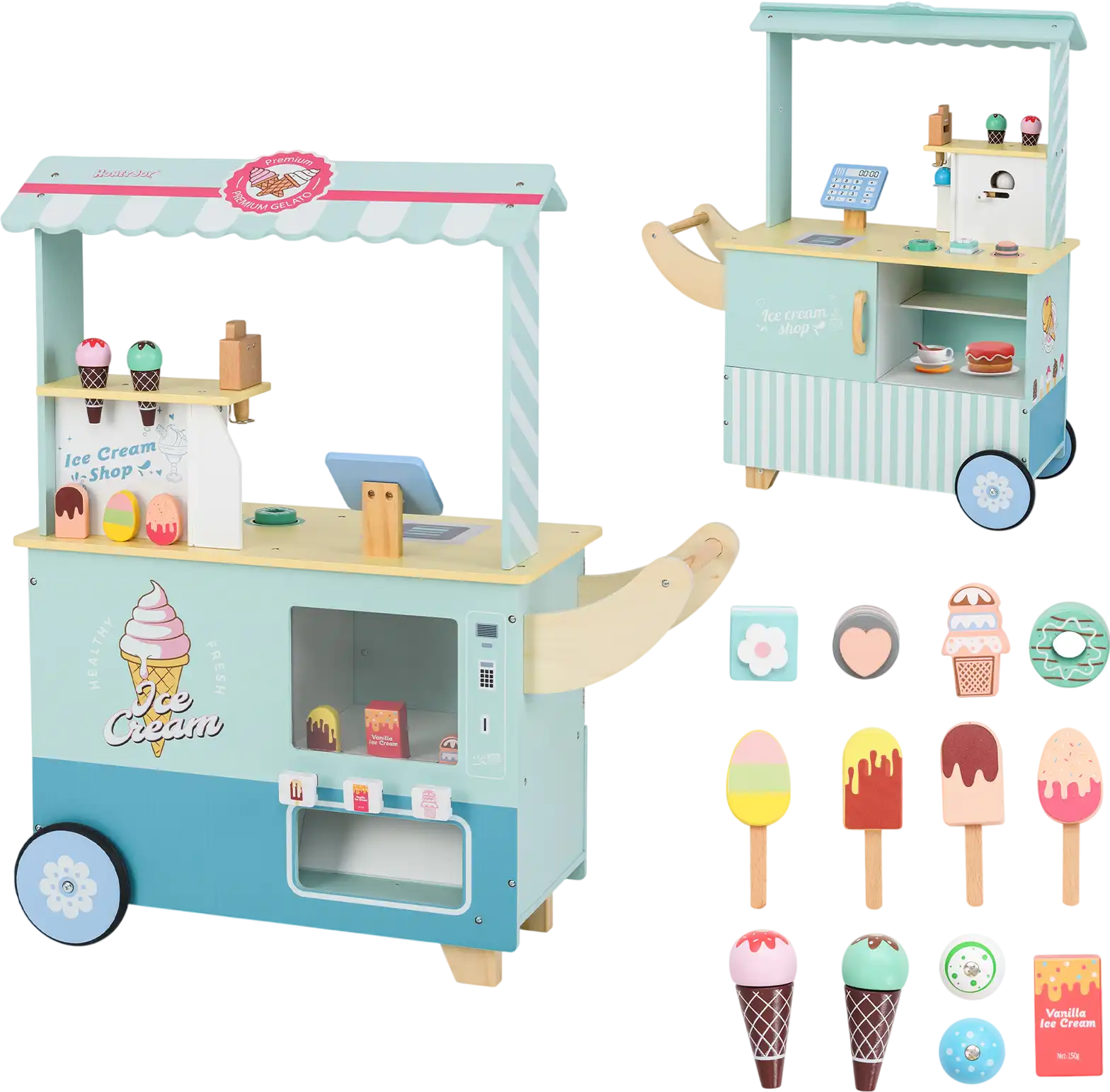 Costway Kids Ice Cream Truck Pretend Play Set Vending Machine 92847653 New