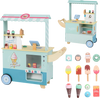 Double-sided kids ice cream truck play set in green with vending machine, 15 play foods, and interactive features for.