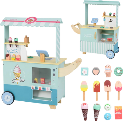 Costway Kids Ice Cream Truck Pretend Play Set Vending Machine 92847653 New
