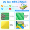 Kids inflatable bounce house with slide, made of durable 420D oxford cloth, suitable for indoor and outdoor play.