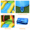 Colorful inflatable kids slide bounce house features a wide entrance, premium Oxford cloth, and portable carrying bag.