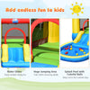 Inflatable kids slide bounce house featuring water slides, a huge jumping area, and splash pool with colorful balls for.
