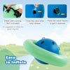 7.5-foot giant inflatable dome rocker bouncer in green, featuring easy-to-grip handles for kids' fun indoors and.
