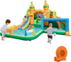 Kids Inflatable Water Slide with Soccer Gate and 750W Blower