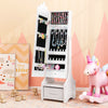 Kids Jewelry Cabinet with Full-Length Mirror for Kids Bedroom and Playroom-White - Gallery View 1 of 10