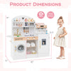 Kids kitchen set in white with coffee maker, 27 accessories, and ample storage for imaginative play, 41" tall.