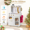 Kids kitchen set in white featuring stoves, sink, and microwave, promoting creativity and hands-on play for children.