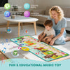 Kids musical mat with a soft, skin-friendly surface for cozy touch, promoting music sense and hand-eye coordination.