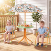 Kids Outdoor Table and Chair Set with 2 Folding Chairs and Height Adjustable Umbrella - Gallery View 2 of 10