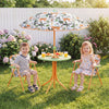 Kids Outdoor Table and Chair Set with 2 Folding Chairs and Height Adjustable Umbrella - Gallery View 3 of 10