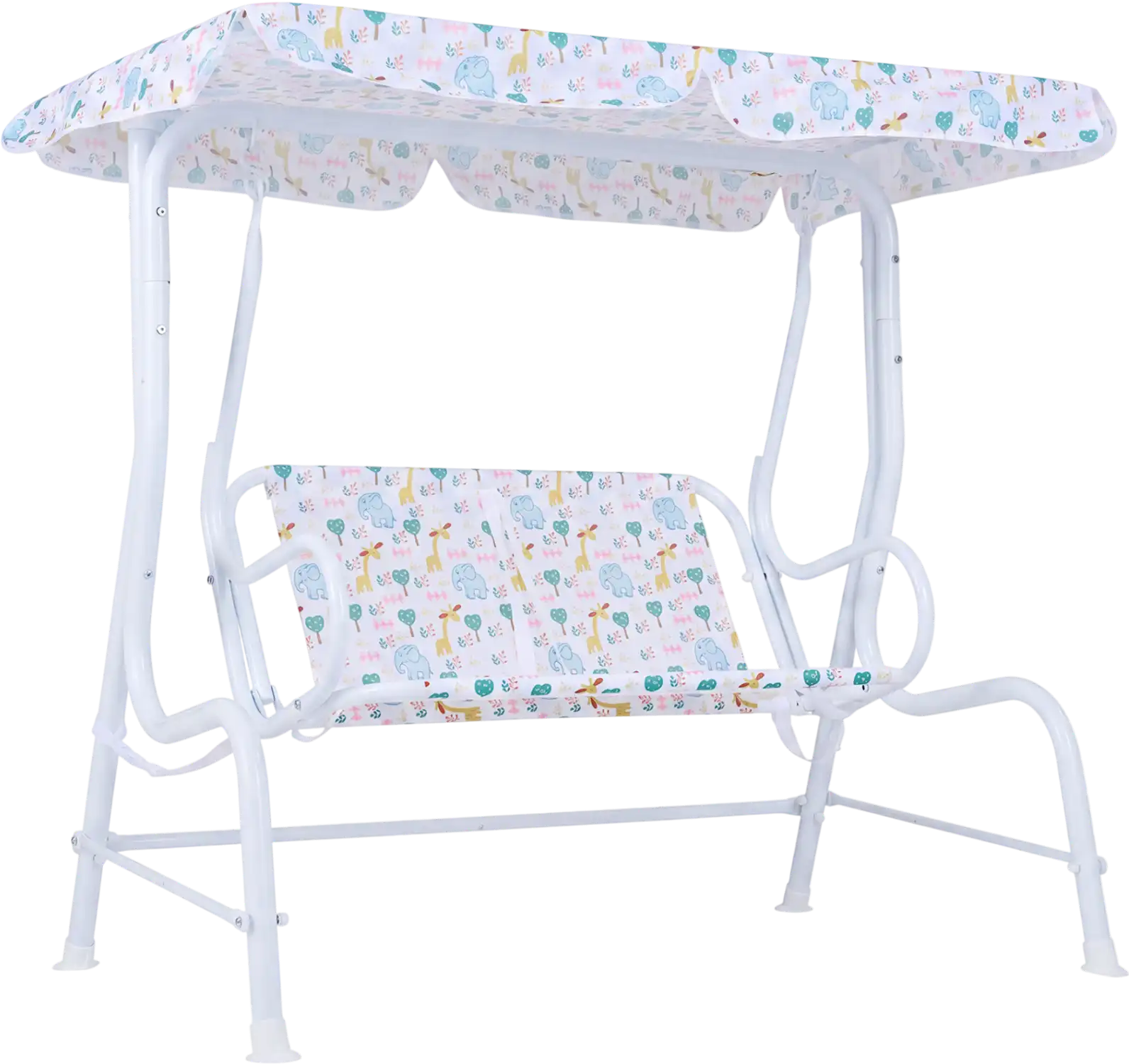 Costway Kids 2-Seater Outdoor Patio Porch Swing Chair w/ Adjustable Canopy 13416401 New