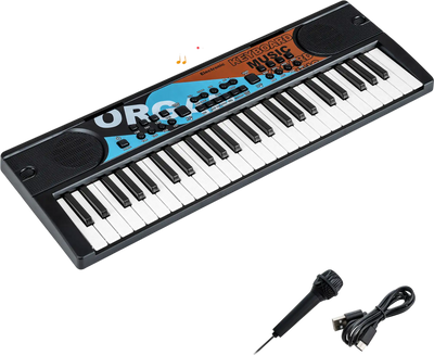 Costway Kids 49-Key Portable Electric Keyboard Piano 8 Rhythms 8 Tones 29538204 New