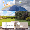 Height-adjustable umbrella in brown, foldable design for easy portability, ideal for kids' picnic table use.