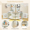 Kids play kitchen wooden corner playset in beige with ample storage, spice rack, and interactive features for.