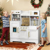 Kids Play Kitchen with Stoves and Faucet for Girls Boys Aged 3-6-White - Gallery View 1 of 10