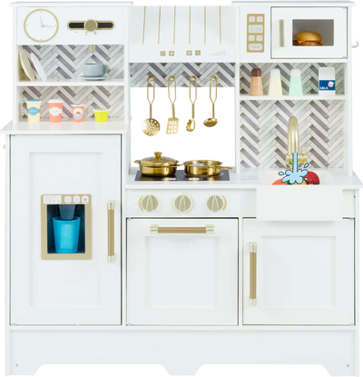 Costway Kids Play Kitchen Set with Stove & Faucet 75254782 New