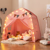Kids Play Tent Bed Tent with String Lights Extra Large Playhouse Tent-Pink - Gallery View 1 of 10
