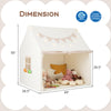 Kids play tent with padded mat, breathable windows, and storage pockets, ideal for playrooms and bedrooms.