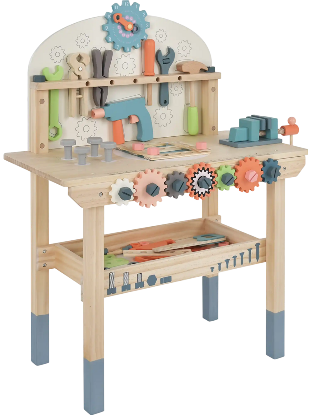 Kids Play Tool Workbench with Realistic Accessories