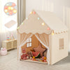 Kids Playhouse Tent with Star Lights and Mat-Beige - Gallery View 1 of 11
