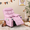 Kids Recliner Chair with Cup Holder and Footrest for Children-Light Pink - Gallery View 1 of 11