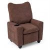 Kids Recliner Toddler Single Sofa with Adjustable Footrest and Cup Holder-Brown - Gallery View 1 of 2