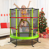 55 Inch Kids Recreational Trampoline Bouncing Jumping Mat with Enclosure Net-Green - Gallery View 1 of 8