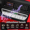 Multifunctional console of the Kids Ride on Fire Truck featuring a battery display, USB port, and music controls.