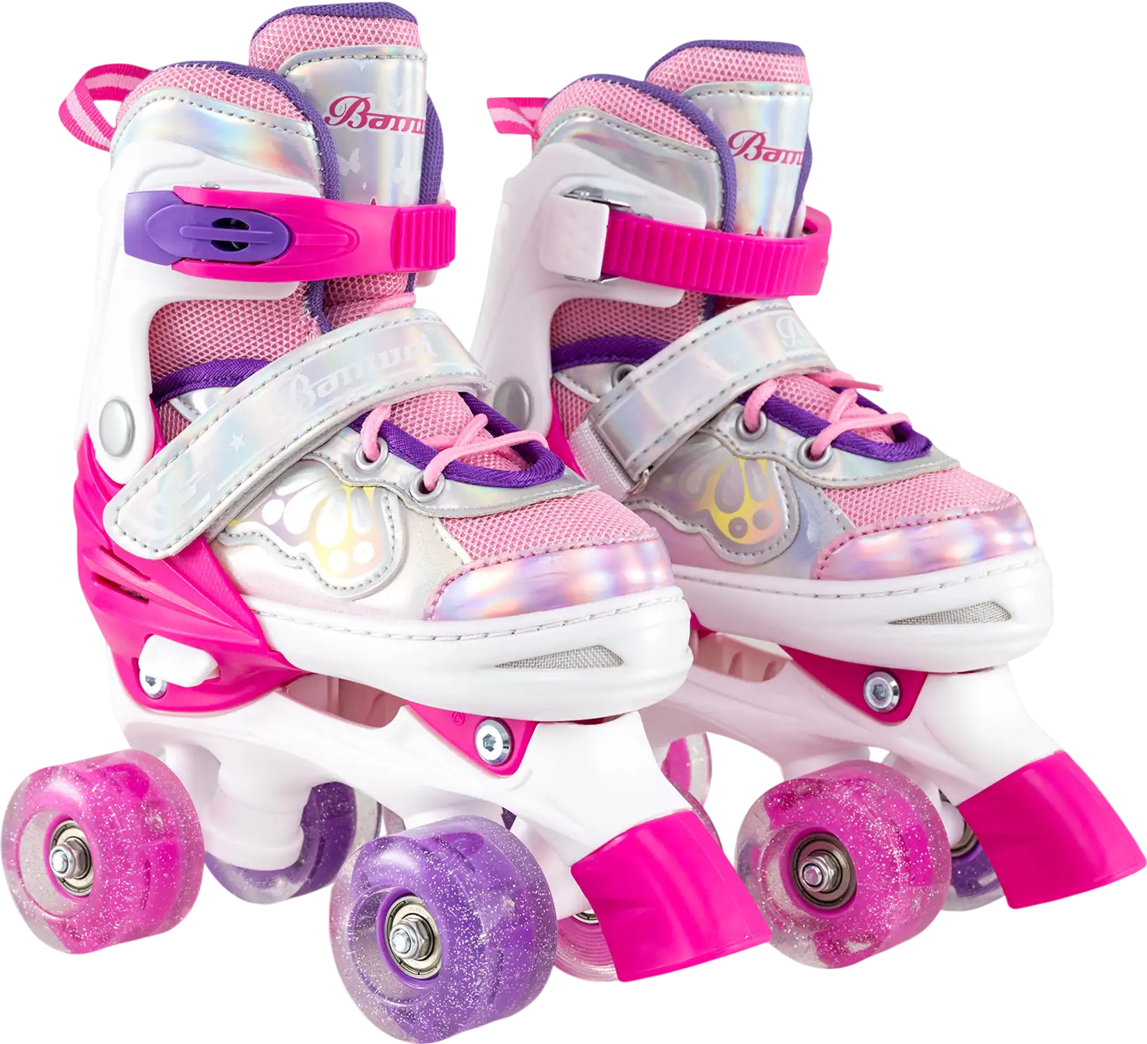 Costway Kids Adjustable Quad Roller Skates Light-Up Wheels 4 Sizes 41322966 New