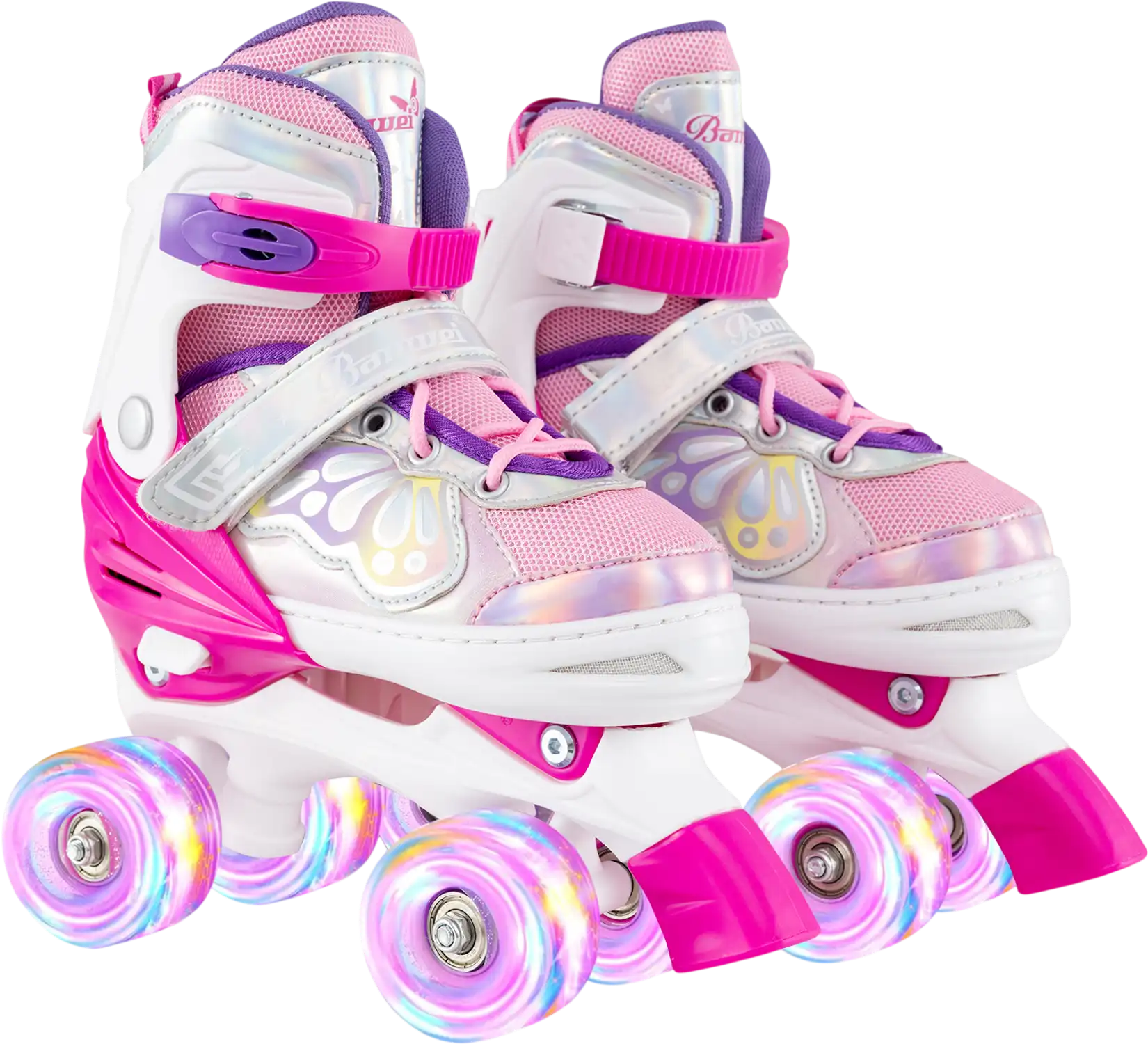 Costway Kids Adjustable Quad Roller Skates Light-Up Wheels 93869090 New
